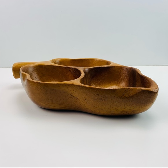 Woods of Hawaii Monkey Pod Vintage Leaf Catch All Serving Dish - Picture 6 of 12